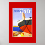 Vintager Reise-Plakat-Sommer in Italien