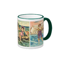 Vintager Strand-Schönheits-Becher Kaffeetassen