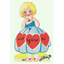 Vintager Valentine Photofigur