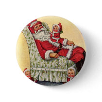 Vintager Weihnachtsmann-Weihnachtsknopf