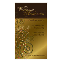Vintages Boho windt sich Muster-goldene Visitenkar