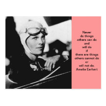 Vintages Foto Amelia Earhart Postkarte