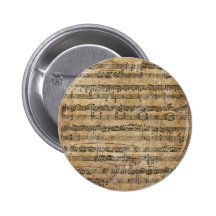 Vintages Musik-Blatt Anstecknadelbuttons