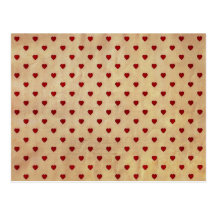 Vintages Papierpolka-Herz-Muster Postkarten