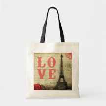 Vintages Paris Tragetasche