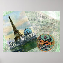 Vintages Reise-Paris-Plakat