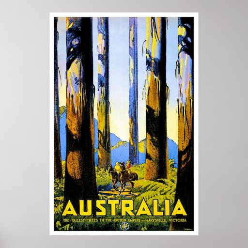 Vintages Reise-Plakat-Au