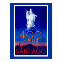 Vintages Santiago Postkarte
