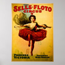 Vintages Verkäufe-Floto Zirkus-Plakat