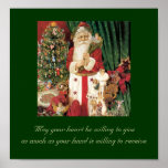 Vintages Weihnachtssankt-Plakat
