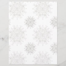 Vintages Weihnachtsschneeflocke-Blizzard-Muster Bedruckte Flyer