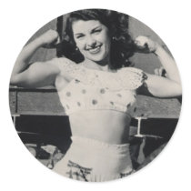 Vintages Zirkus-Muskel-Mädchen-Foto