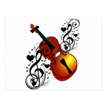 Violine, Liebhaber bei Heart_ Postkarten
