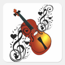 Violon, amant chez Heart_ Adhésifs