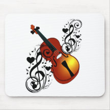 Violon, amant chez Heart_ Tapis De Souris