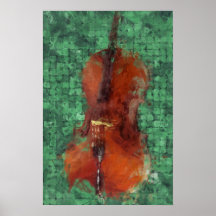 Violoncelle sur le vert poster