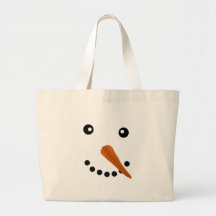 VISAGE DE BONHOMME DE NEIGE SAC EN TOILE