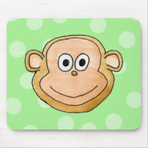 Visage de singe tapis de souris