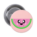 visage heureux mignon de pastèque de kawaii pin's avec agrafe