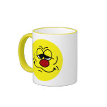 Visage idiot : Heureux lundi matin à vous aussi Tasse