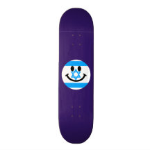 Visage israélien de smiley de drapeau skateboards personnalisés