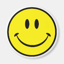 Visage souriant de bonheur aimants pour réfrigérateur