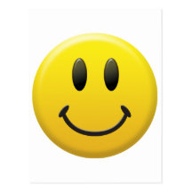 Visage souriant heureux carte postale