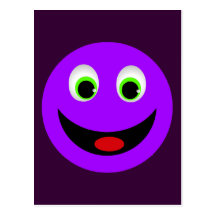VISAGE SOURIANT HEUREUX POURPRE CARTES POSTALES