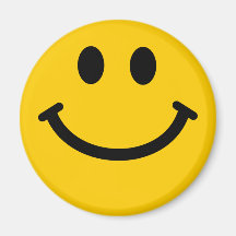 Visage souriant jaune aimants