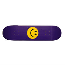 Visage souriant jaune planches à roulettes