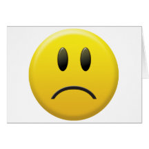 Visage souriant triste cartes de vœux