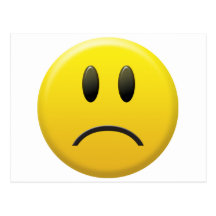 Visage souriant triste cartes postales