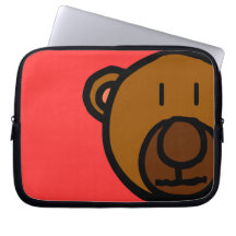 Visage tiré d'ours de nounours housses ordinateur