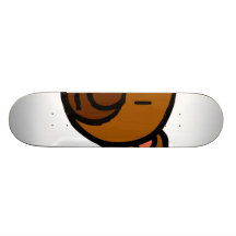 Visage tiré d'ours de nounours skateboards customisés
