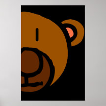 Visage tiré d'ours de nounours posters