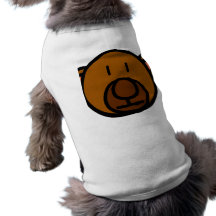 Visage tiré d'ours de nounours t-shirt pour chien