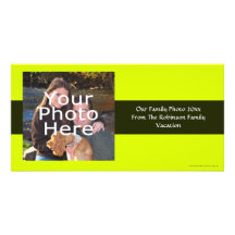 Visibilité jaune et élevée au néon cartes avec photo