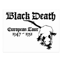 Visite européenne de la mort noire cartes postales