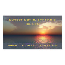 Visitenkarte - Sonnenuntergang-Thema