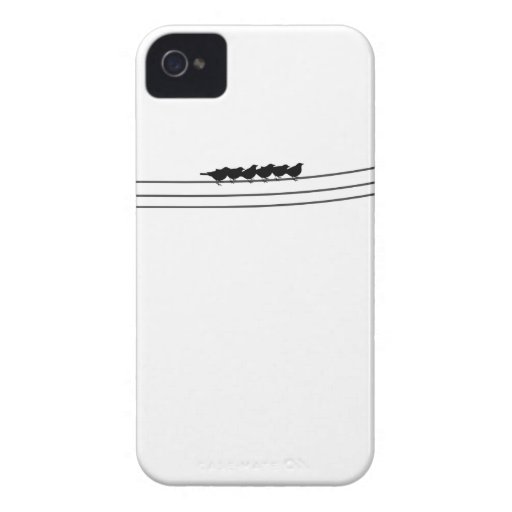 Vögel auf einem Draht kräht Schwalbenspatzen-Silho iPhone 4 Etuis