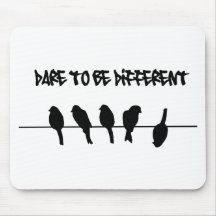 Vögel auf einem Draht - trauen Sie sich, unterschi Mousepads