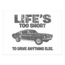 Voiture deux-volumes 1967 de mustang de Ford Cartes Postales