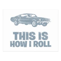Voiture deux-volumes 1968 de mustang de Ford Cartes Postales