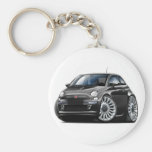 Voiture noire de Fiat 500 Porte-clé