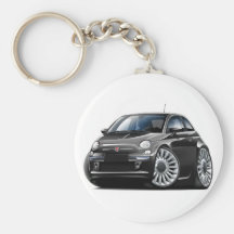 Voiture noire de Fiat 500 Porte-clé