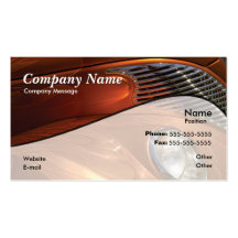 Voiture orange modèle de carte de visite