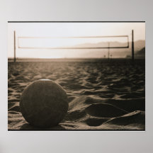 Volleyball dans le sable posters