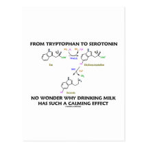 Von Tryptophan zu Serotonin (Chemie-Spaß) Postkarten