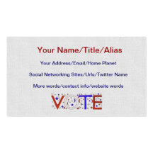 VOTE MODÈLE DE CARTE DE VISITE
