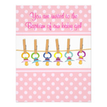 Vous êtes invités au baptême de notre bébé invitations personnalisées